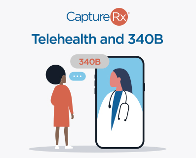 Girl speaking to a smartphone illustration - Telehealth and 340B